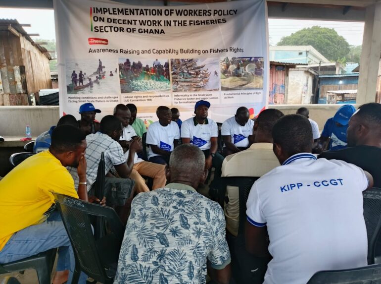 CaFGOAG engages fishers in decent work in the fishing sector 